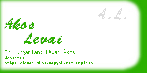akos levai business card