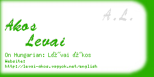 akos levai business card